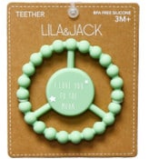 Wholesale - 1pc Silicone Peace Teether - Sage "I Love You To The Moon" C/P 100, UPC: 195010118637